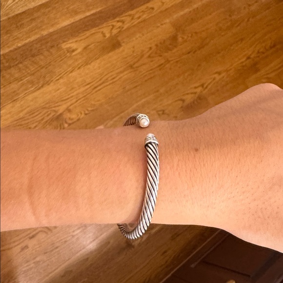 David Yurman Cable Collection Diamond and Pearl Bracelet 5MM (medium) - Picture 8 of 8